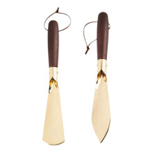 Stainless Steel Garden Tool Set with Wooden Handles for Planting Digging Weeding Gold
