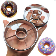 Donut Cutter Set Stainless Steel 3.9 Inch Dual Cutters for Donut Shape and Quick Baking