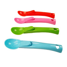 Ice Cream Scoop Set of 4 Colors with Trigger Handle Grip and Easy Popup Release for Parties