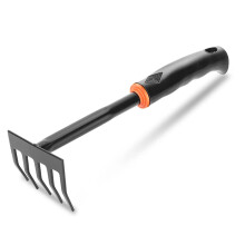 DualSided Garden Hoe Rake Shovel, Heavy Duty Ergonomic Tool for Digging and Weeding
