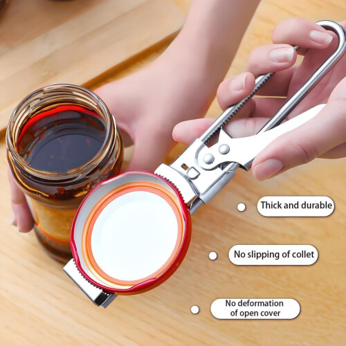 Adjustable Stainless Steel Jar Opener with Ergonomic Grip for Weak Hands and MultiLid Compatibility 2