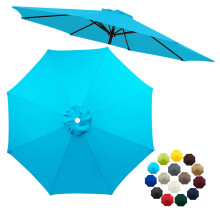 10FT 8Rib Patio Umbrella Replacement Canopy UV30+ Waterproof Outdoor Market Umbrella Cover