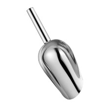 2 Pcs Stainless Steel Kitchen Scoops with Ergonomic Long Handle for Ice Flour Sugar Candy