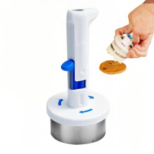 Ice Cream Sandwich Maker with Trigger, Half Cup Stainless Steel Scoop for Precise Portion Control