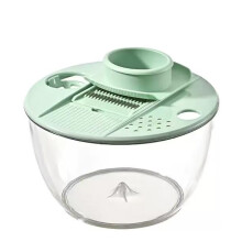 5 Blade Salad Spinner Vegetable Chopper, Large Capacity 3 in 1 with Slicer and AntiSlip Base