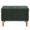 Living And Home Chenille Storage Bench with Rubberwood Legs, Green 3