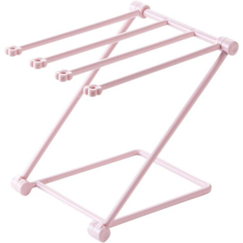 Foldable Dish Drying Rack with Vertical Layers for Fast Moisture Evaporation, Gray Kitchen Towel Holder 1