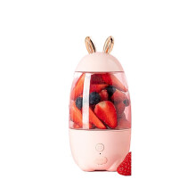 Portable Juicer for Smoothies and Vegetables, Mini Blender Cup for Travel, 330ml Blue or Pink