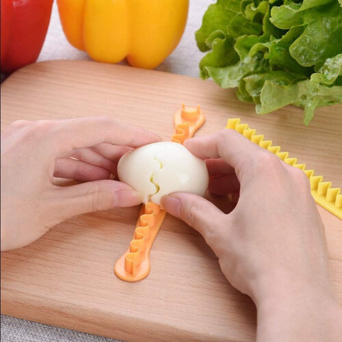 Egg Cutter Set with Two Pattern Design for Cute Flower Shaped Boiled Eggs Kitchen Gadget 2