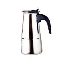 Stainless Steel Coffee Maker 100ml Stovetop Espresso Pot for Travel Camping Gas or Electric Stove