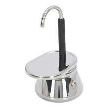 Stainless Steel Stovetop Espresso Maker Single Spout Moka Pot for Camping and Home Brewing