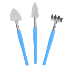 3Pcs Garden Hand Shovels Set Stainless Steel Trowels with Ergonomic Grip for Planting and Soil Loosening