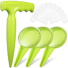 Adjustable Seed Dispenser Garden Seeder Kit with Dial Settings Dibbler and Plant Tags for Flowers and Vegetables