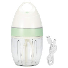 Electric Hand Mixer USB Rechargeable with Container, Silent Compact Blender for Baking and Desserts