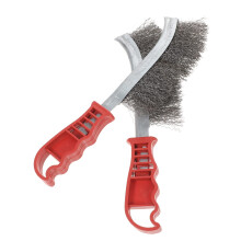4pcs Heavy Duty Wire Brush Set for Rust Removal with Carbon Steel Bristles and Ergonomic Handle