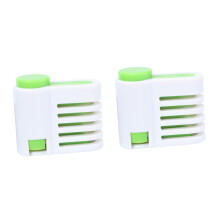 2pcs Adjustable Bread Slicer and Toast Cutter for Even Slices Sandwiches Bagels Cakes Green