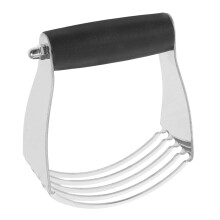 Stainless Steel Pastry Blender with Builtin Scraper and EasyGrip Handle for Baking Biscuits and Pies