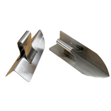 2 Piece Stainless Steel Drywall Corner Trowel Set with Ergonomic Grip for Precision Inside Outside Finishing