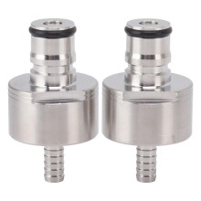2 PCS Stainless Steel PET Bottle Carbonation Cap CO2 Adapter Kit for Beer Soda Quick LeakProof