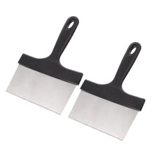 Stainless Steel BBQ Grill Scraper 2Pcs Heavy Duty Cleaner Tool for Easy Grease Removal and Outdoor Cooking