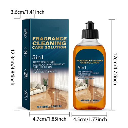 Floor Cleaner Multipurpose Cleaning Solution for Kitchen and Bathroom, Stain Odor Removal, 3 Bottles 1
