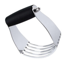 Heavy Duty Stainless Steel Pastry Blender and Dough Cutter with Ergonomic Handle for Baking