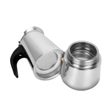 Stainless Steel Espresso Coffee Maker 300ml Stovetop Moka Pot with AntiScald Handle for Home