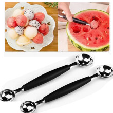 2PCS Stainless Steel Melon Baller Scoop with 2 in 1 DualSided Design for Watermelon Cantaloupe Ice Cream