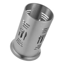 Stainless Steel Utensil Holder with Drainage, RustResistant Kitchen Cutlery Organizer for Countertop