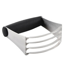 Stainless Steel Pastry Cutter and Dough Blender with Ergonomic Grip for Baking and Quick Mixing