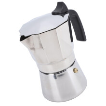 Stovetop Espresso Maker Stainless Steel Moka Pot Octagonal Design for Home and Travel 300ML