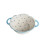 Large White Ceramic Serving Bowl 8.5 Inch Double Handle Soup Bowl with Elegant Butterfly Pattern 1
