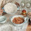 Large White Ceramic Serving Bowl 8.5 Inch Double Handle Soup Bowl with Elegant Butterfly Pattern 5