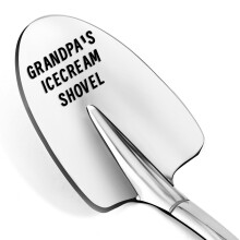 Grandpa Gifts Engraved Stainless Steel Ice Cream Shovel Spoon with Easy Grip for Birthday Christmas