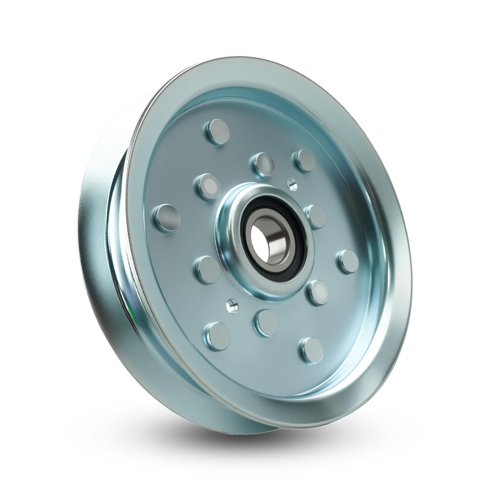 Idler Pulley Am135526 132.6Mm Steel Flat Pulley For John Deere X300 X304 X310 X320 Stable Belt Tension 9053599623939