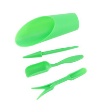 4 Pcs Succulent Gardening Tools Set with Ergonomic Grip for Miniature Plant Care and Transplanting Green