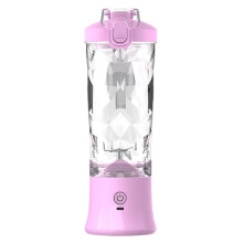 Portable Blender for Shakes and Smoothies, 600ML USB Rechargeable Cup with Speed 6 Blades