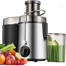 Centrifugal Juicer 400W Dual Speed Wide Chute Stainless Steel Fruit and Vegetable Juice Extractor