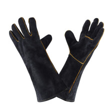 Soft Flexible Construction Heat Resistant Gloves, Versatile Heat-Resistant Gloves with Wear-Resistant and Durable Build, Extra Long Leather Gloves,
