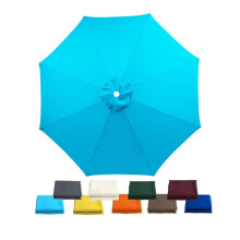 Replacement Parasol Canopy Lake Blue Waterproof UV50+ Fits 6 Ribs 3m Patio Umbrella Cover