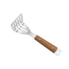 Potato Masher and Stainless Steel Potato Press, DualSided Design, Ergonomic Wood Handle, 2 Pack