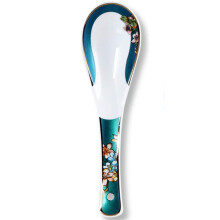 Bone China Soup Spoon 5.5 Inch Elegant Porcelain Tableware with Hanging Handle Dishwasher Safe