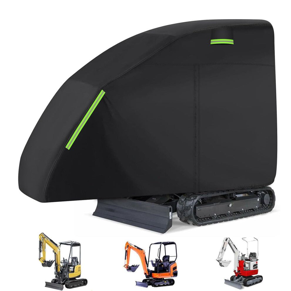 Mini Excavator Cover Waterproof Heavy Duty 600D Oxford For Bobcat Kubota Cat Mini Excavators 17603530 Lbs 9070919366512