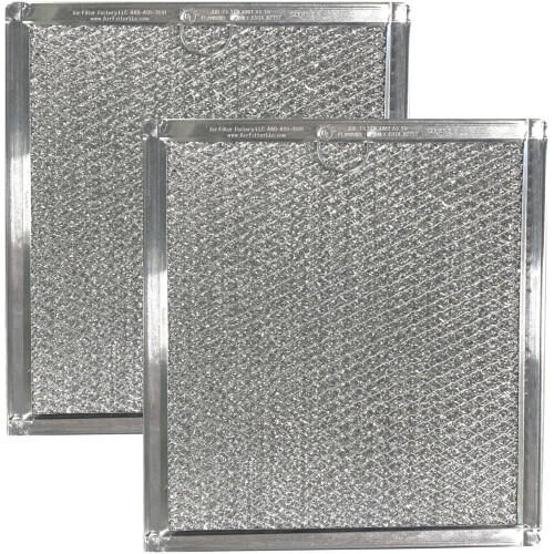 942347 Aluminum Mesh Microwave Grease Filter 2 Pack, Compatible Replacement for GE 2