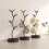 EcoFriendly Bamboo Cup Holder with Unique Bamboo Pattern, Rustic Wooden Drink Display Stand 3
