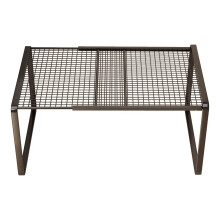 Expandable Cabinet Shelf with Adjustable Length, Durable Iron Storage Rack for Kitchen, Pantry, Bathroom, Office, Large Size