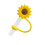 Silicone Sunflower Straw Covers Reusable Splashproof Dustproof Drinking Straw Tips for Cups 1