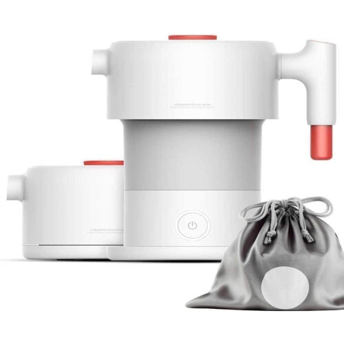 Travel Electric Kettle 600ML Foldable Design Fast Boiling Dual Voltage Compact for Camping
