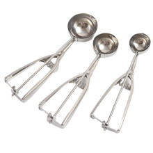 Heavy Duty Stainless Steel Ice Cream Scoop Set 4cm 5cm 6cm with Trigger for Effortless Hard Ice Cream