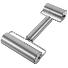 Stainless Steel Rolling Pin Dual Roller for Pasta Pizza Pastry Cookies Tortillas Baking